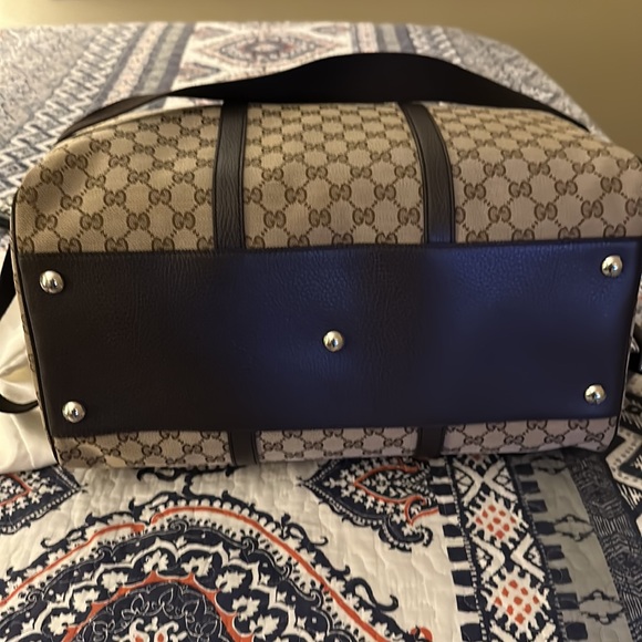 Gucci Large Monogram Boston Duffle Bag Dark Brown this bag is brand new. - Picture 2 of 4